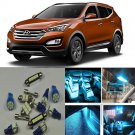 7×ICE Blue LED Interior Light Package Kit for Hyundai Santa Fe 2013-2016