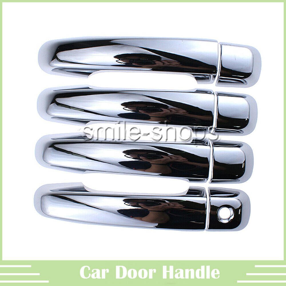 4PCS ABS Chrome Side Door Handle Cover Trim For Toyota Prado FJ150 2010-2013