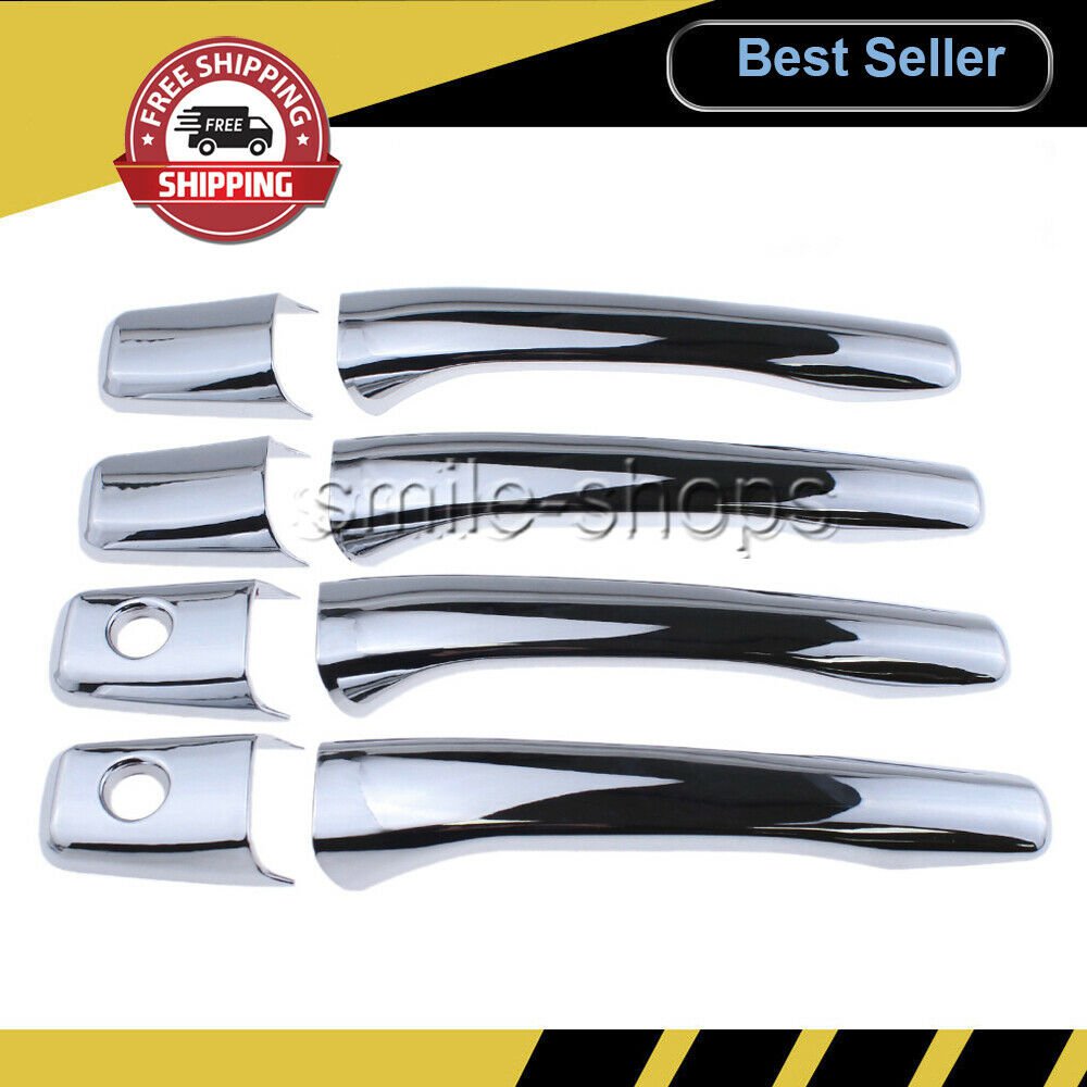 4pcs Chrome Silver Door Handle Trim For Mitsubishi Outlander Evolution Lancer