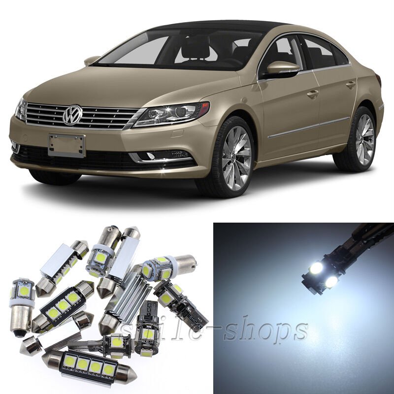 Error Free White 12pcs Interior LED Light Kit for 2009-2014 VW Passat CC