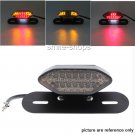 LED Turn Signal Tail Brake Smoke Rear License Light Plate Holder Motorcylces 12V