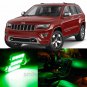 13pcs Green Interior LED Light Package Kit for Jeep Grand Cherokee 2011-2016 #
