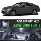 11x 6000K White LED Interior Light Package For 2011-2012 Infiniti G25 + PRY TOOL