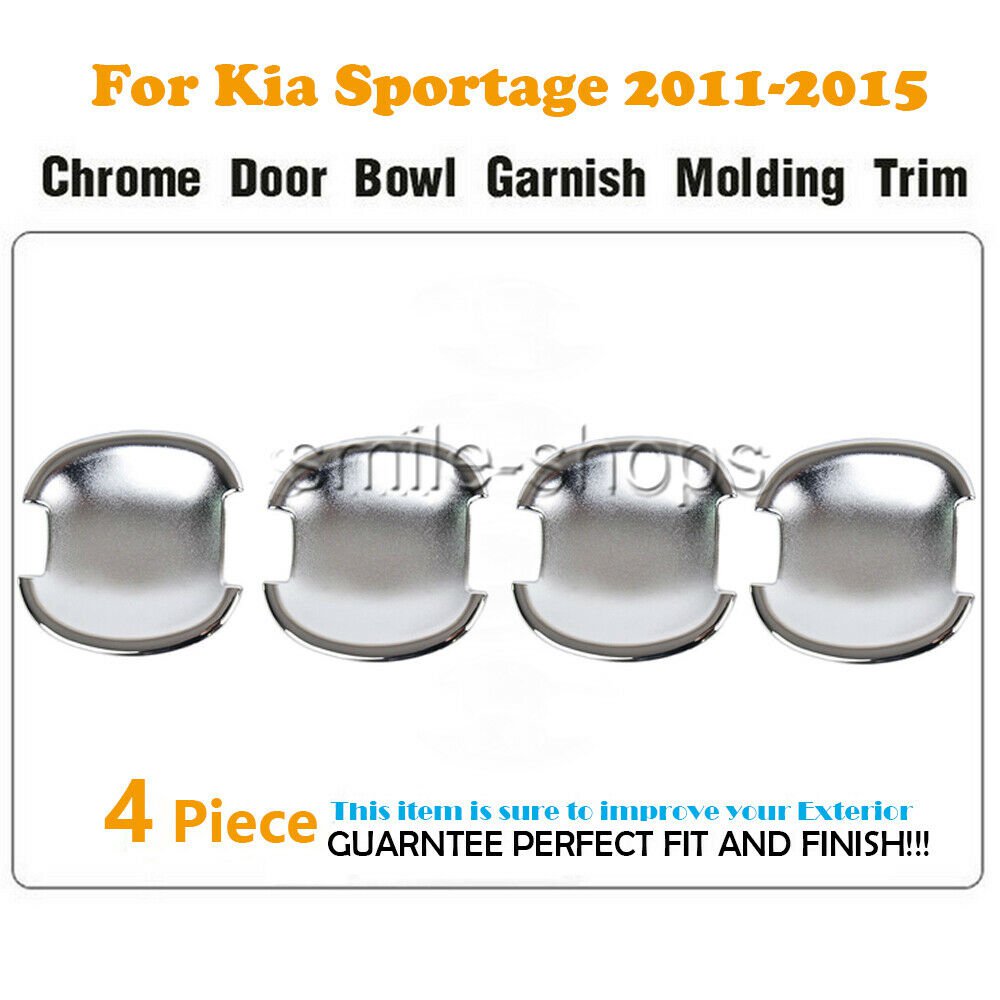Exterior Chrome Door Handle Bowl Cover Trim Molding For Kia Sportage 2011-2015