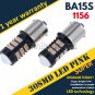 2X Purple Pink 1156 BA15S LED Bulbs DRL 30 SMD Daytime Running Light P21W 7506