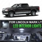 For 2006-2008 Lincoln Mark LT White Interior+License Plate LED Light Package Kit