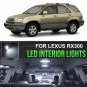 10-pcs Luxury Pure White Interior LED Lights Package Kit For 99-03 Lexus RX300