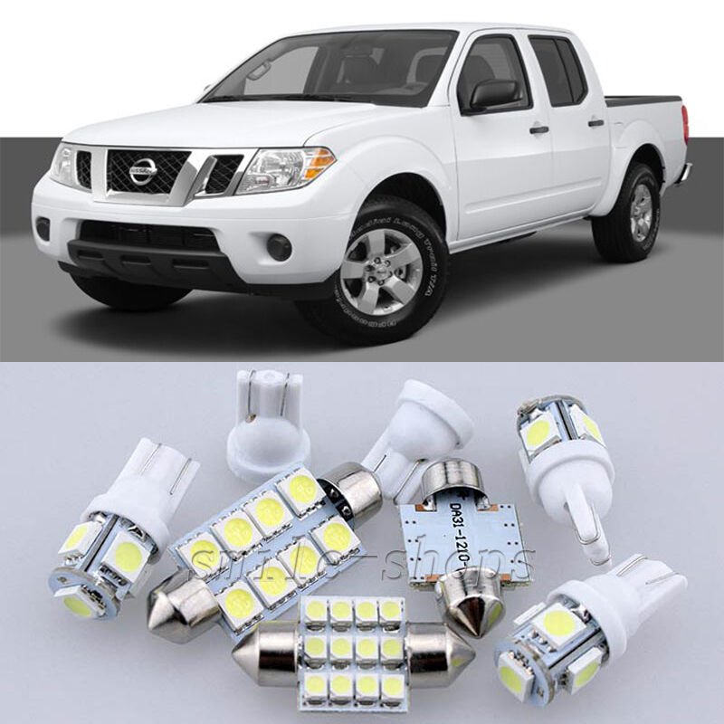 6×White LED Interior Lights Package Kit for Nissan Frontier 20052012
