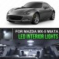 8x Bright White LED Interior Light Package Kits For Mazda MX-5 Miata 2016-2019