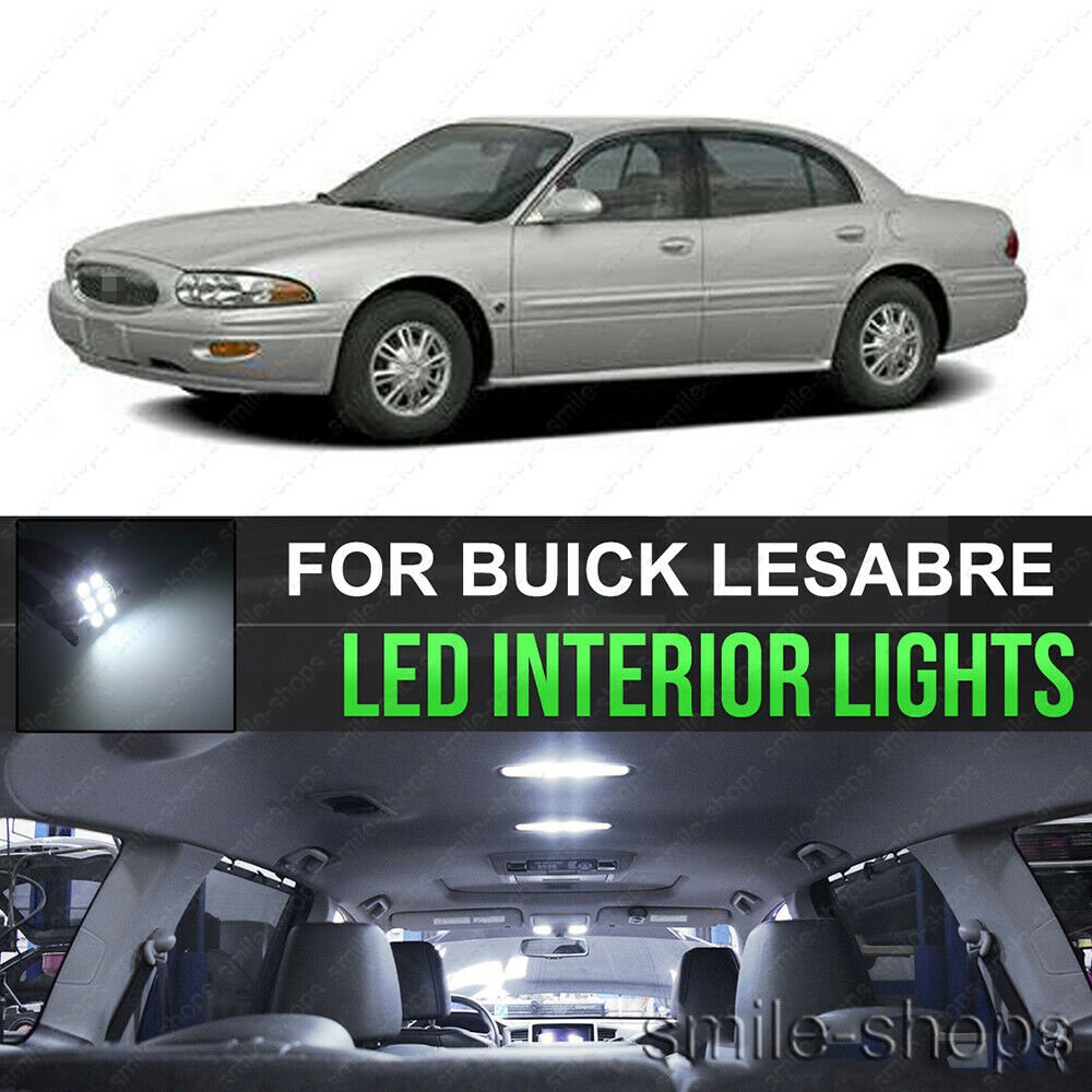8-pcs Deep Blue LED Lights Interior Dome Package Kit For 2000-2005 Buick Lesabre