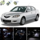 10pcs Xenon White Interior LED Light Package Kit Deal For Mazda 3 2004-2009
