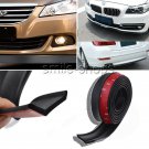 Universal 2.5M Carbon Fiber Front Bumper Lip Splitter Chin Spoiler Body Kit Trim