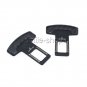 2pcs Universal Carbon Fiber Car Safety Seat Belt Buckle Alarm Stopper Clip Clamp