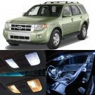 10pcs White LED Interior Bulbs + License Plate Lights Fit For 08-12 Ford Escape