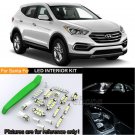 9Pcs 6000K White Interior LED Light Package For 13-17 Hyundai Santa Fe + Tool