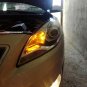 2pcs 3000K Amber Yellow LED Parking Eyelid Light Bulbs Error Free 12-SMD T10 W5W
