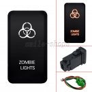 Push Switch Orange LED Zombie Lights + Connector Wire For Toyota 40mm*20mm