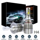 COB H4 HB2 9003 1300W 19500LM 2-Sided LED Headlight Kit Hi/Lo Power Bulb White
