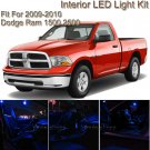 For Dodge Ram 1500 2500 09-10 Blue Interior LED Light Kit +White License Light