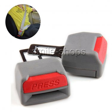 GRAY AUTO CAR Type R SAFETY SEAT BELT BUCKLE CLIP ADJUSTABLE EXTENSION EXTENDER