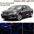 For Chrysler 200 2015-2016 Blue Interior LED Light Kit + Blue License Light