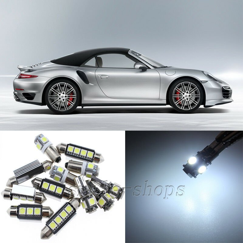 Error Free White 8pcs Interior LED Light Kit for 2000-2012 Porsche 911