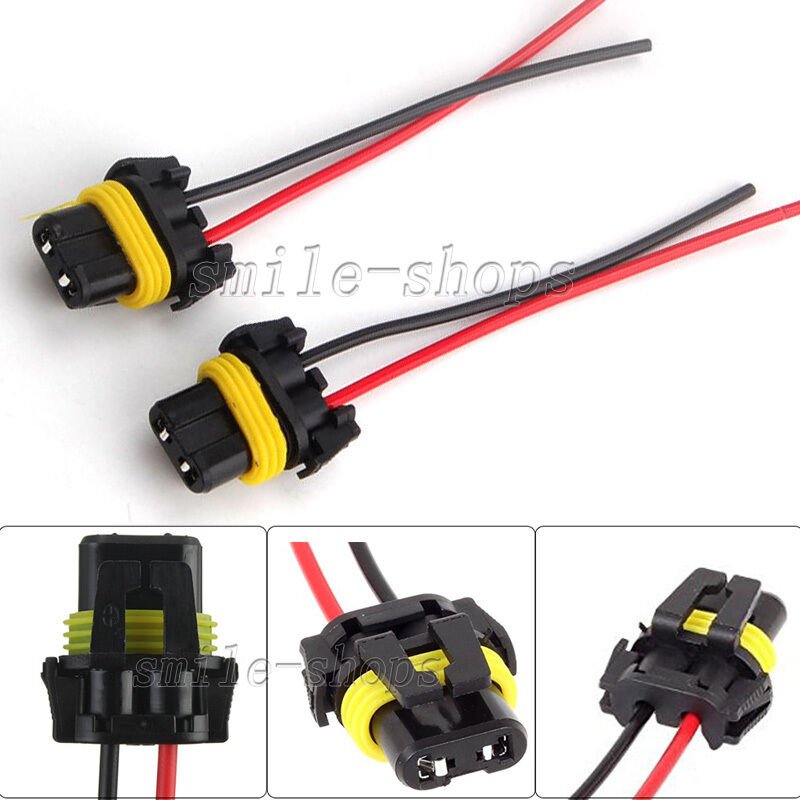 2 Universal 9005 9006 Adapter Wiring Harness Socket Wire For Headlight Fog Light 5996