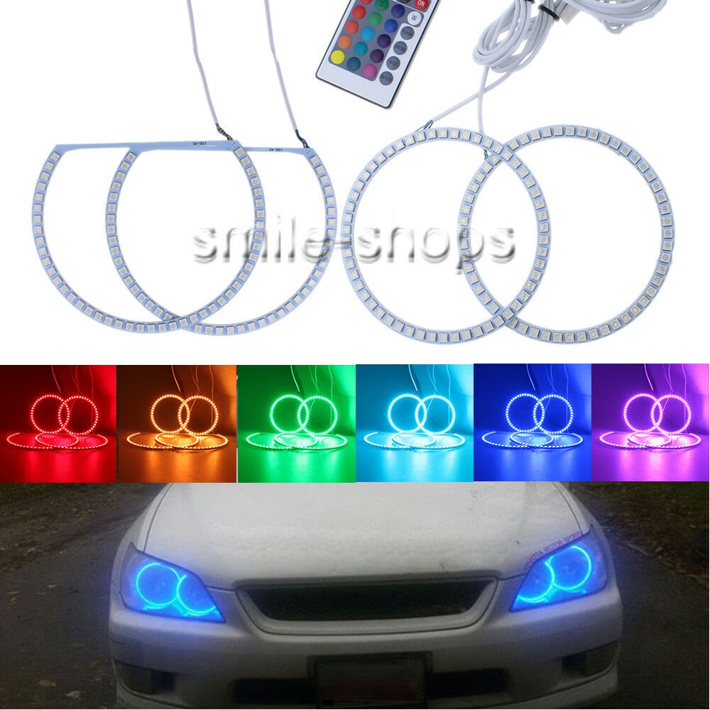 RGB Multi-Color LED SMD Angel Eyes Halo Rings For LEXUS IS200 IS300 1998-2005
