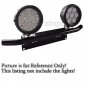 Black Bull Bar Front Bumper License Plate Bracket LED Light Holder for Offroad