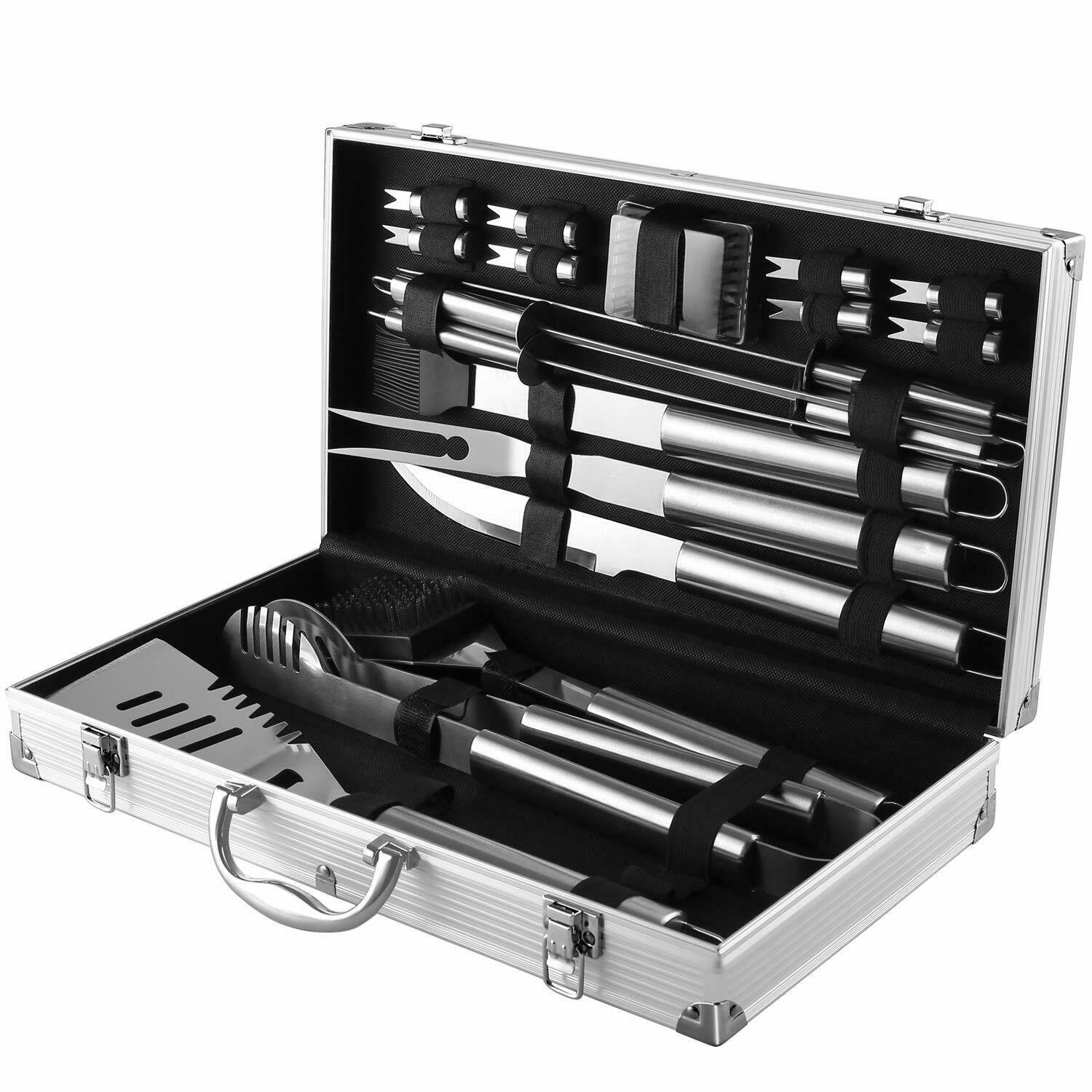 BBQ Grill Tools Set 19 Pieces Heavy Duty Stainless Steel Grilling Utensils