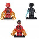 set 3 pcs Flash Zoom Jesse Quick Custom DC Minifig Minifigure Block Brick Building Toys Gift
