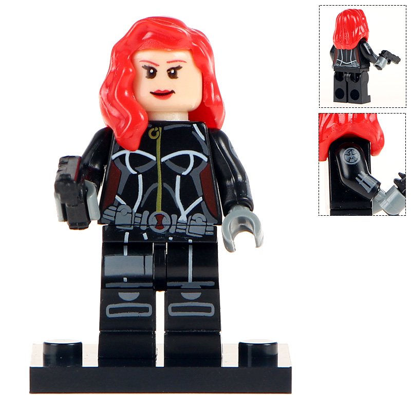 Black Widow Custom Marvel Minifig Minifigure Block Brick Building Toys Gift