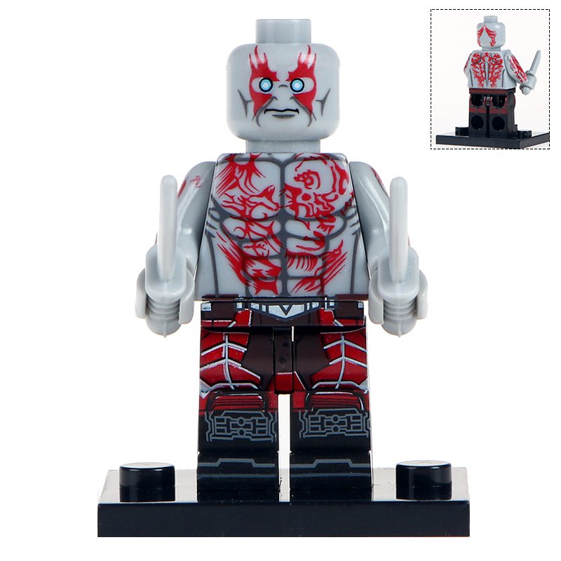 Drax the Destroyer Custom Marvel Minifig Minifigure Block Brick Building Toys Gift