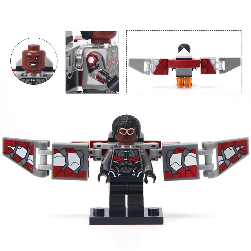 Falcon Custom Marvel Minifig Minifigure Block Brick Building Toys Gift