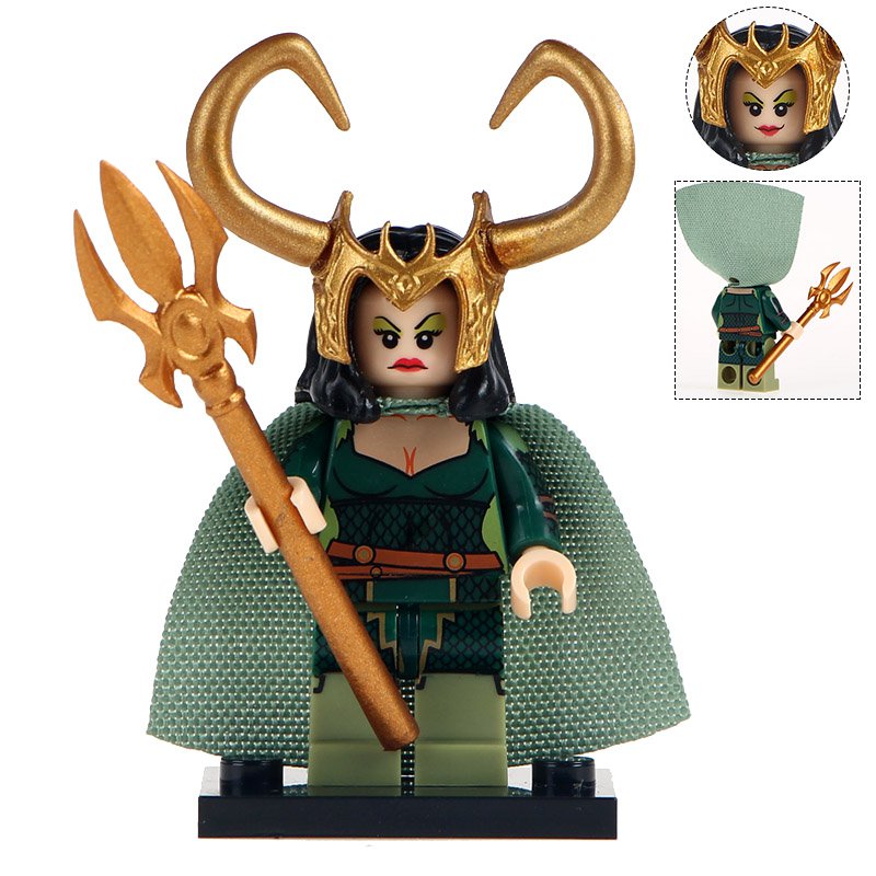 Lady Loki Custom Marvel Minifig Minifigure Block Brick Building Toys Gift
