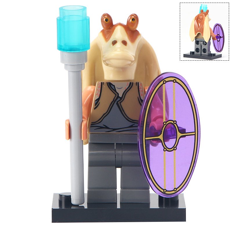 Jar Jar Binks Custom Star Wars Minifig Minifigure Block Brick Building Toys Gift