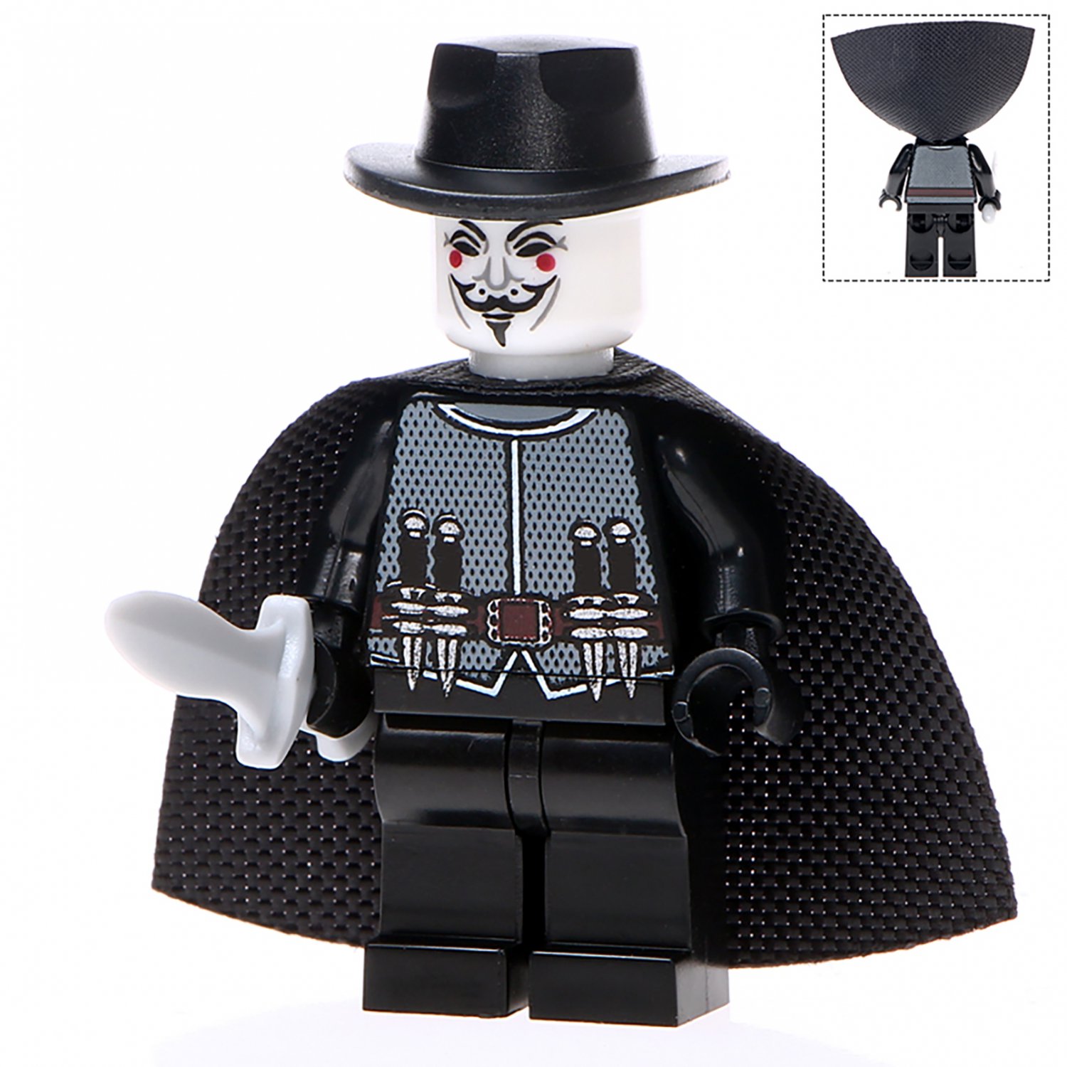 V for Vendetta Custom Minifig Minifigure Block Brick Building Toys Gift