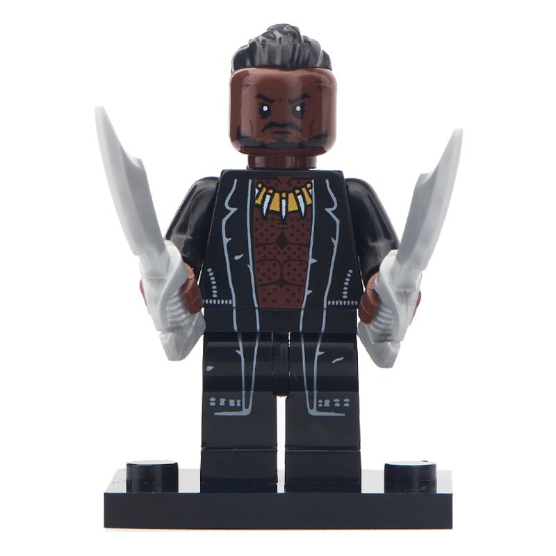 Erik Killmonger Black Panther Custom Marvel Minifig Minifigures Block Brick Building Toys Gift