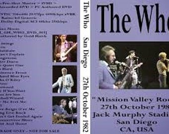THE WHO "Live In San Diego 1982" DVD R