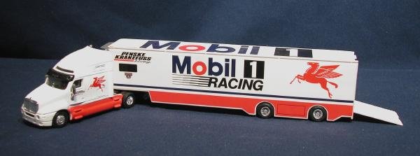 Hot Wheels Mobil One Racing # 12 Toy Tractor Trailer Kenworth