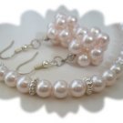 Imitate Pearl Necklace and Earrings Set
