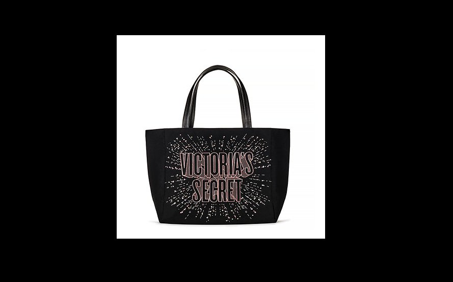 Victoria's Secret Limited Edition Love Star Celestial Bag Tote Purse Black New