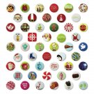 Christmas Holiday Mini Buttons 50 Unique Pins Complete Set JCP 2012 JC Penney
