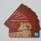 5 American Express Red Bank Card Chinese Horse Year Collectible Debit Credit Gift Empty No $0 Value