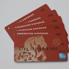 5 American Express Red Bank Card Chinese Sheep Year Collectible Debit Credit Gift Empty No $0 Value