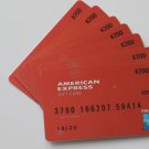 7 American Express Bank Card Red Snowflakes Collectible Debit Credit Gift Empty No $0 Value
