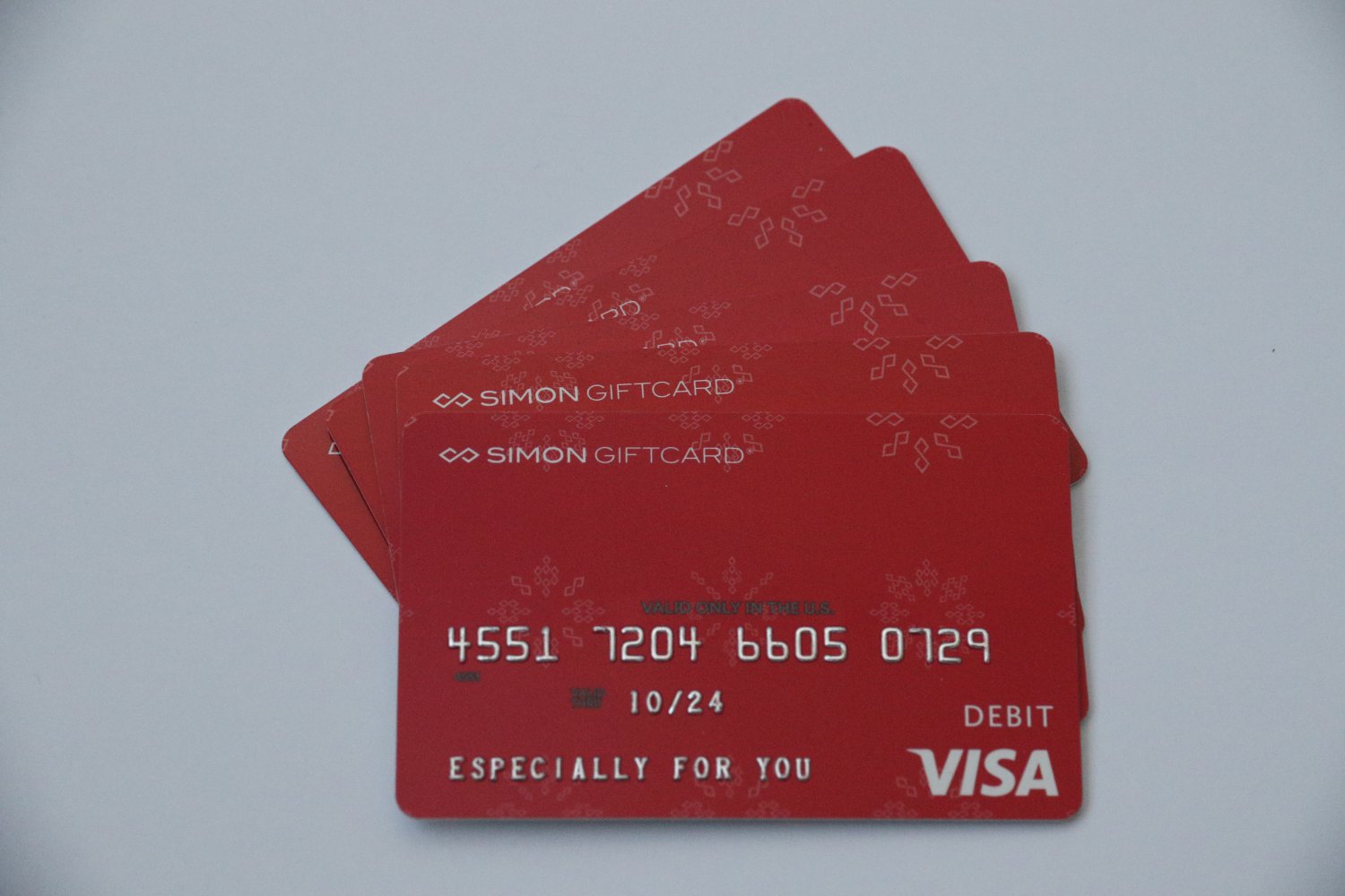 5 Visa MetaBank Collectible Red Debit Credit Gift Card Empty No $0 Value Simon