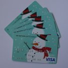 5 Visa MetaBank Collectible Debit Credit Gift Card Empty No $0 Value Snowman Simon