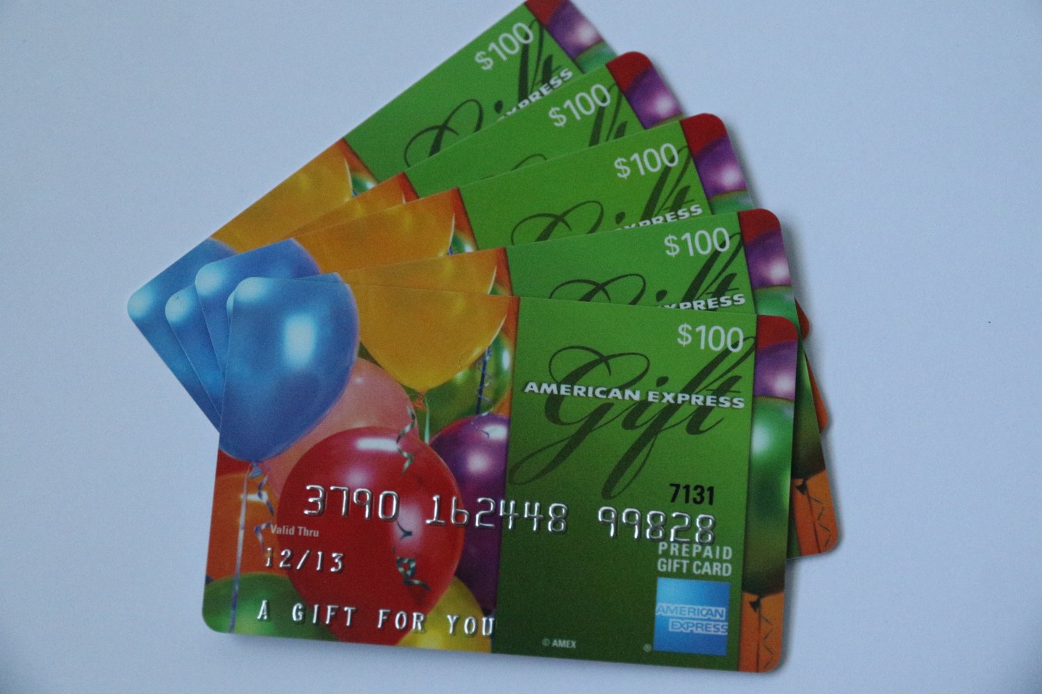 5 American Express Bank Card Balloons Collectible Debit Credit Gift Empty No $0 Value