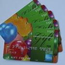 5 American Express Bank Card Balloons  Collectible Debit Credit Gift Empty No $0 Value